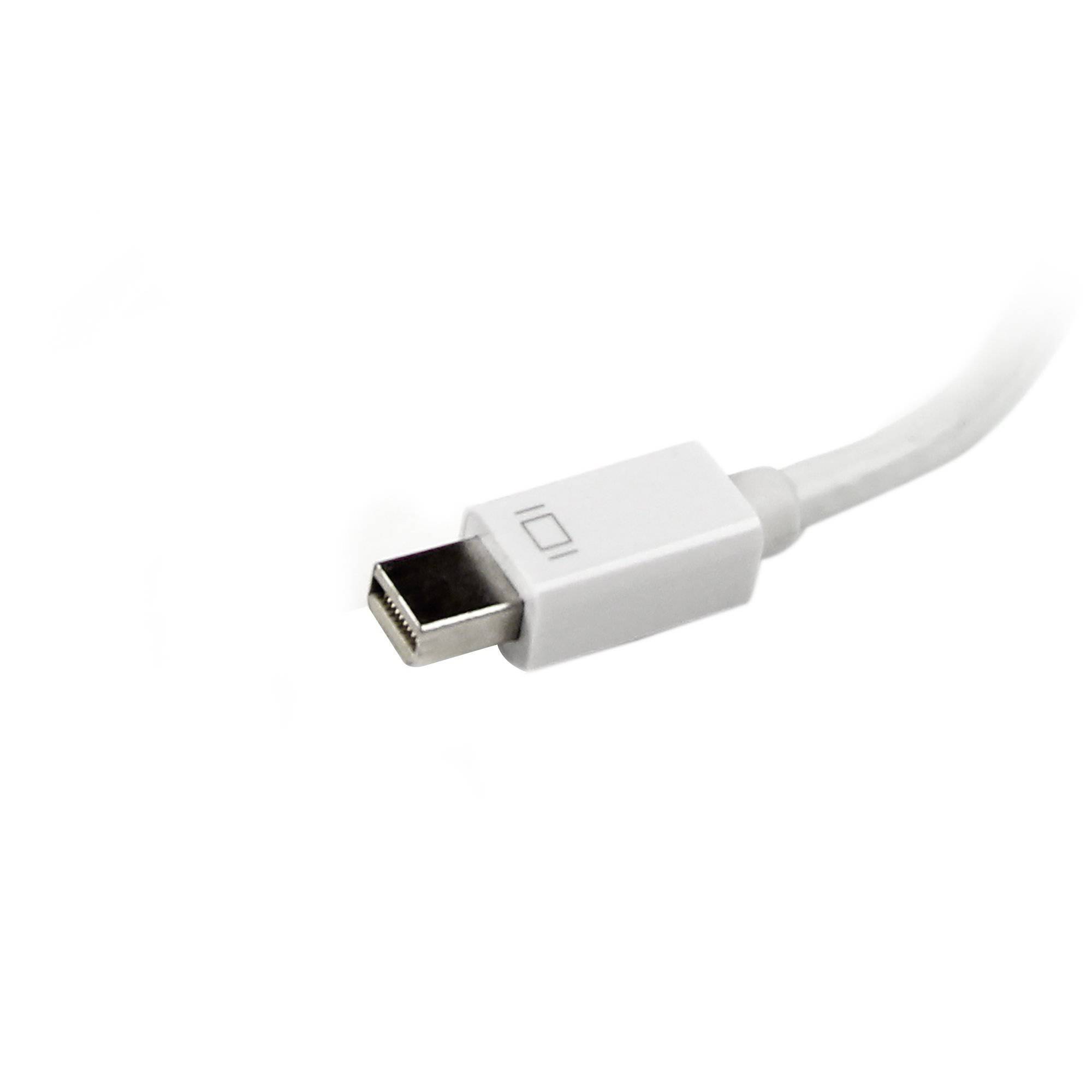 Startech Travel A/V Adapter: 3-in-1 Mini DisplayPort to VGA DVI or HDMI Converter - White MDP2VGDVHDW - Buy Singapore