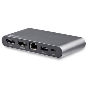 StarTech USB C Dock - 4K Dual Monitor DisplayPort - Mini Laptop Docking Station - 100W Power Delivery Passthrough - GbE, 2-Port USB-A Hub - USB Type-C Multiport Adapter - 3.3' Cable DK30C2DAGPD (3 Years Manufacture Local Warranty In Singapore)