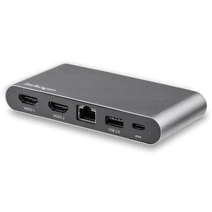 StarTech USB C Dock - 4K Dual Monitor HDMI Display - Mini Laptop Docking Station - 100W Power Delivery Passthrough - GbE, 2-Port USB-A Hub - USB Type-C Multiport Adapter - 3.3' Cable DK30C2HAGPD (3 Years Manufacture Local Warranty In Singapore) -EOL