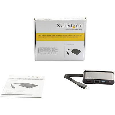 StarTech USB C Multiport Adapter 4K HDMI 1x USB-A, 1x USB-C, GbE, Thunderbolt 3 Travel Dock DKT30CHCPD - Buy Singapore