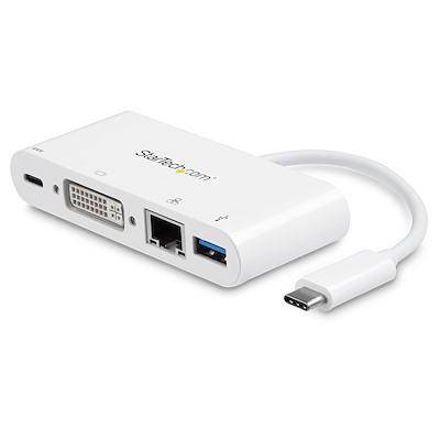 StarTech USB C Multiport Adapter DVI-D (Digital), GbE, USB-A Dock DKT30CDVPD - Buy Singapore