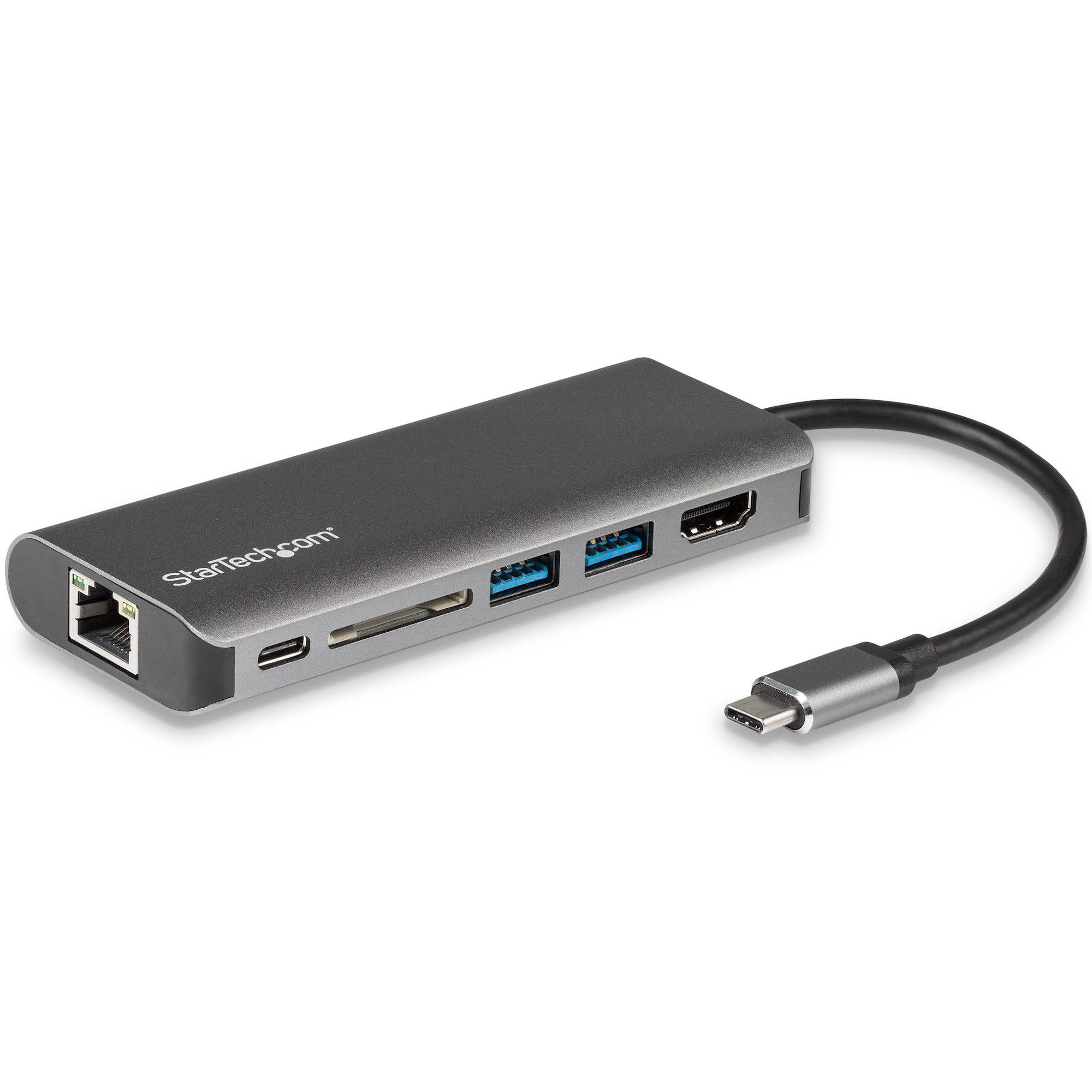 StarTech USB C Multiport Adapter - Portable USB-C Dock to 4K HDMI, 2-pt USB 3.0 Hub, SD/SDHC, GbE, 60W PD Pass-Through - USB-C Travel Mini Docking Station - USB Type-C/Thunderbolt 3 DKT30CSDHPD - Buy Singapore