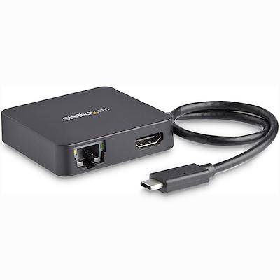 Startech USB C Multiport Adapter - Portable USB-C Mini Dock 4K HDMI Video - Gigabit Ethernet, USB 3.0 Hub (1x USB-A 1x USB-C) - USB Type-C Multiport Adapter - Thunderbolt 3 Compatible DKT30CHD - Buy Singapore