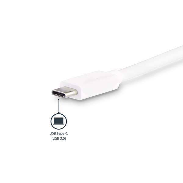 Startech USB-C Multiport Adapter - USB-C Travel Dock with 4K HDMI or 1080p VGA - Gigabit Ethernet, 5Gbps USB-A 3.0 - USB-C Digital AV Adapter - USB Type-C/Thunderbolt 3 Laptops - White DKT30CHVW (3 years Local Warranty in Singapore) - Buy Singapore