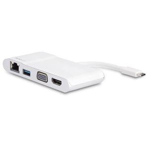 Startech USB-C Multiport Adapter - USB-C Travel Dock with 4K HDMI or 1080p VGA - Gigabit Ethernet, 5Gbps USB-A 3.0 - USB-C Digital AV Adapter - USB Type-C/Thunderbolt 3 Laptops - White DKT30CHVW (3 Years Manufacture Local Warranty In Singapore) -EOL