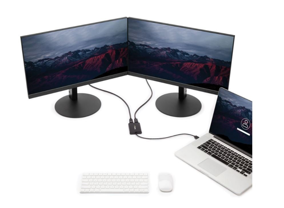 StarTech USB to Dual DisplayPort Adapter - 4K 60Hz - USB 3.0 (5Gbps) - Connect Two Monitors to Laptop - Multi Monitor Adapter(USB32DP24K60) - Win-Pro Consultancy Pte Ltd