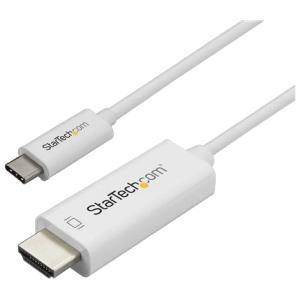 Startech USB Type C to HDMI 2.0 Cable 2m White DisplayPort Alt Mode 4K 60Hz Thunderbolt 3 Compatible CDP2HD2MWNL - Buy Singapore