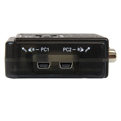 Startech.Com 2 PORT BLACK USB KVM SWITCH KIT WITH AUDIO AND CABLES - DUAL PORT DESKTOP USB VGA KVM SWITCH  SV211KUSB (2 Years Manufacture Local Warranty In Singapore)