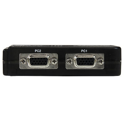 Startech.Com 2 PORT BLACK USB KVM SWITCH KIT WITH AUDIO AND CABLES - DUAL PORT DESKTOP USB VGA KVM SWITCH SV211KUSB (2 Years Manufacture Local Warranty In Singapore)