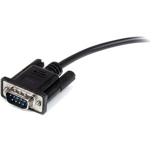 StarTech.com 2m Black Straight Through DB9 RS232 Serial Cable - M/F - First End: 1 x 9-pin DB-9 RS-232 Serial - Male - Second End: 1 x 9-pin DB-9 RS-232 Serial - Female - Extension Cable - Shielding - Nickel Plated Connector - Black  (Lifetime Warranty)