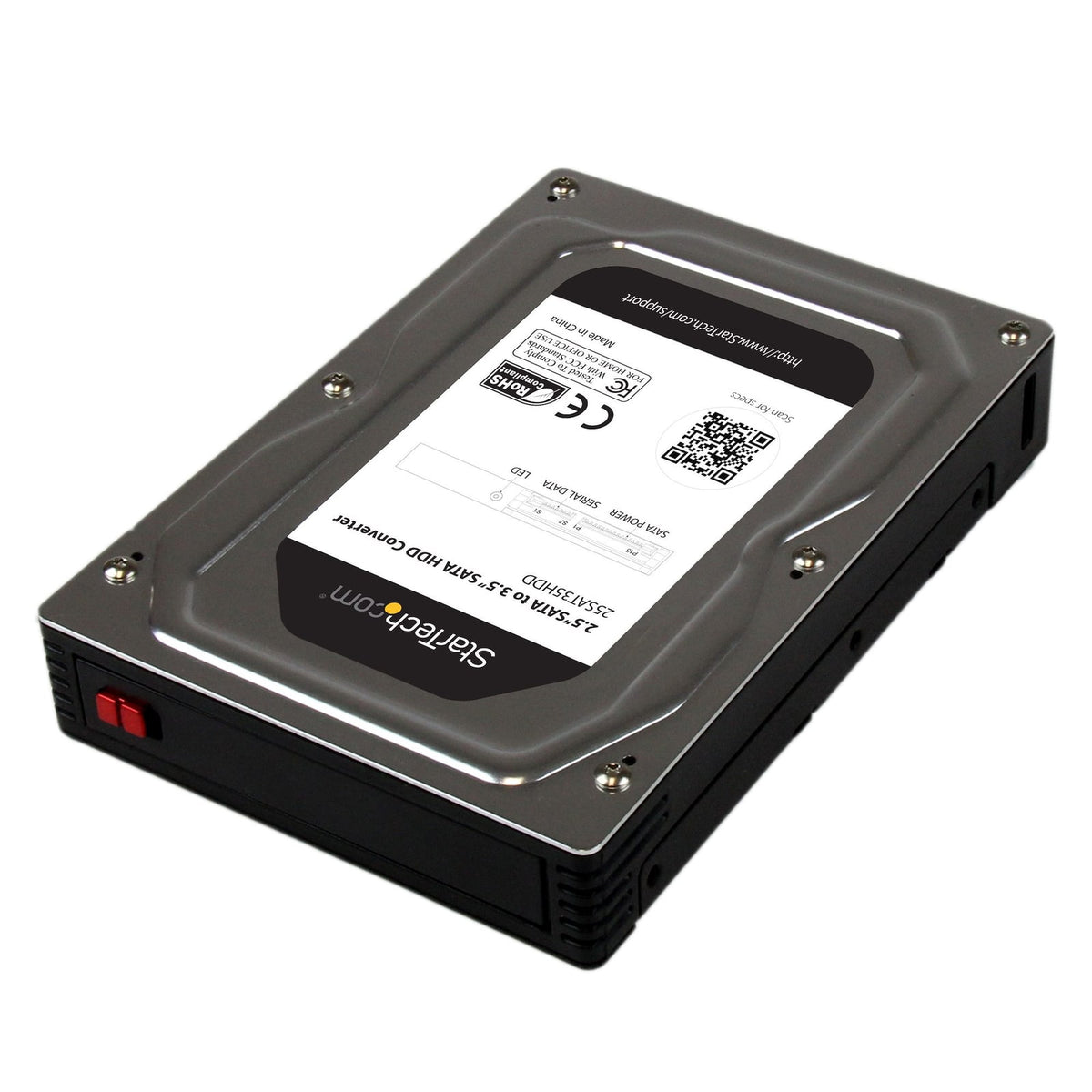 StarTech 2.5" to 3.5" SATA Aluminum Hard Drive Adapter Enclosure with SSD / HDD Height up to 12.5mm (25SAT35HDD) product image