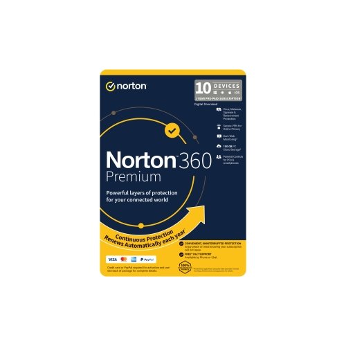 Symantec Norton 360 Premium 1 User 10 Device 12 Months