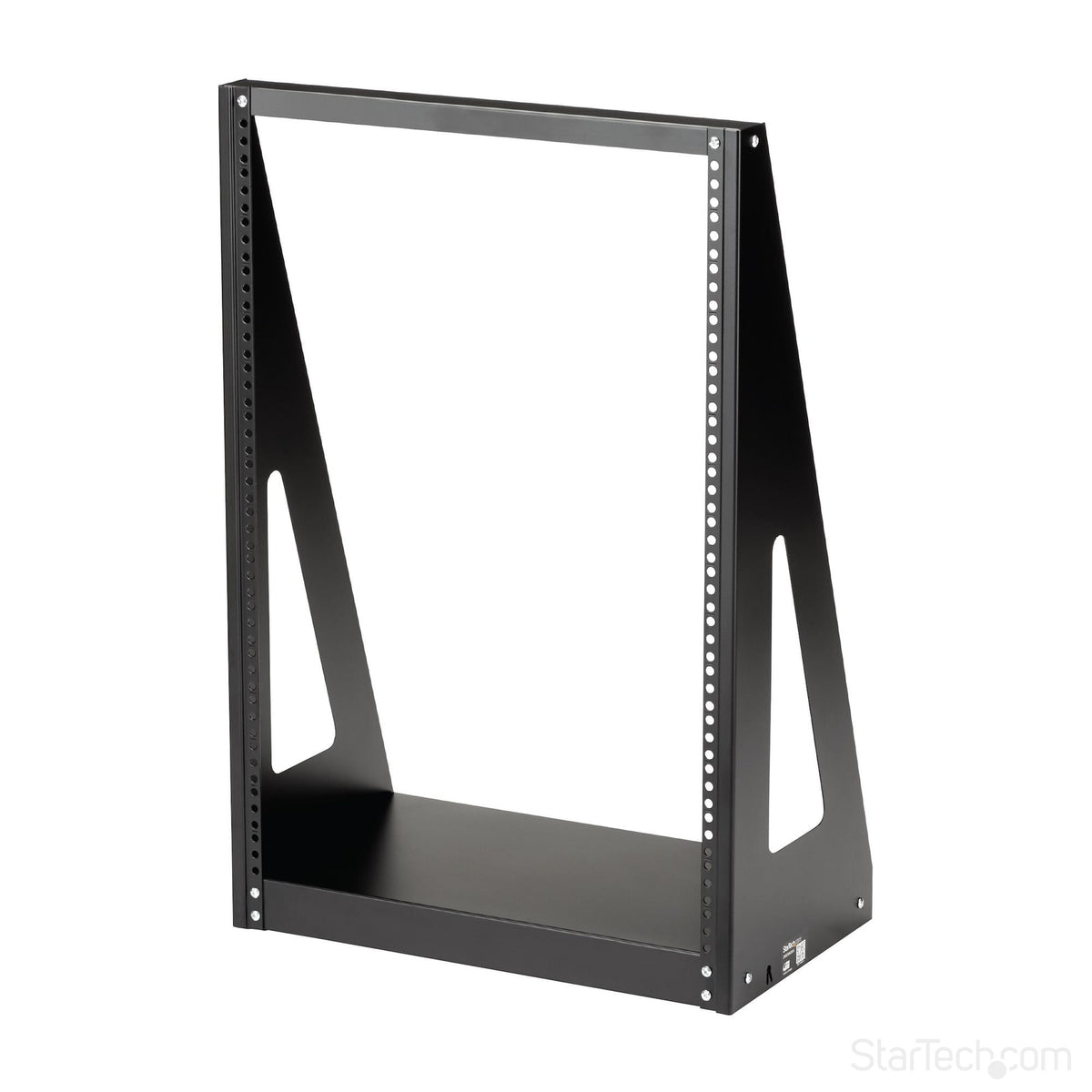 StarTech 16U 2-Post Open Frame Desktop Server Rack, 19in Compact Space-Saving Floor IT Rack with 350lb (160kg) Weight Capacity (2POSTRACK16) product image