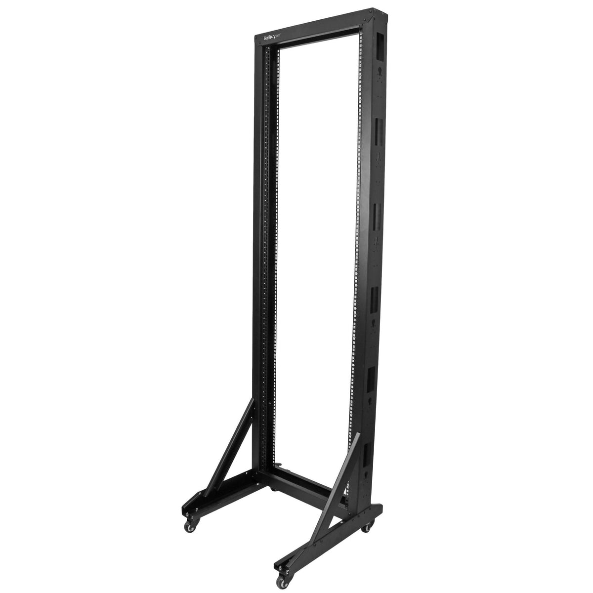 StarTech 42U 2-Post Open Frame Server Rack, 19in Rolling IT Rack with 661lb (300kg) Weight Capacity, Space-Saving Floor-Standing (2POSTRACK42) product image