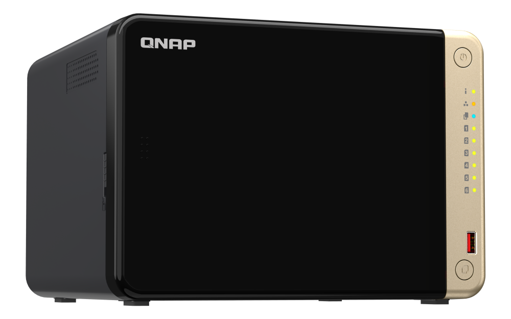 QNAP 6-bay Intel Celeron N5105/N5095 Non-expandable 8GB RAM NAS (QN-TS-664-8G) (3 Years Manufacture Local Warranty In Singapore)
