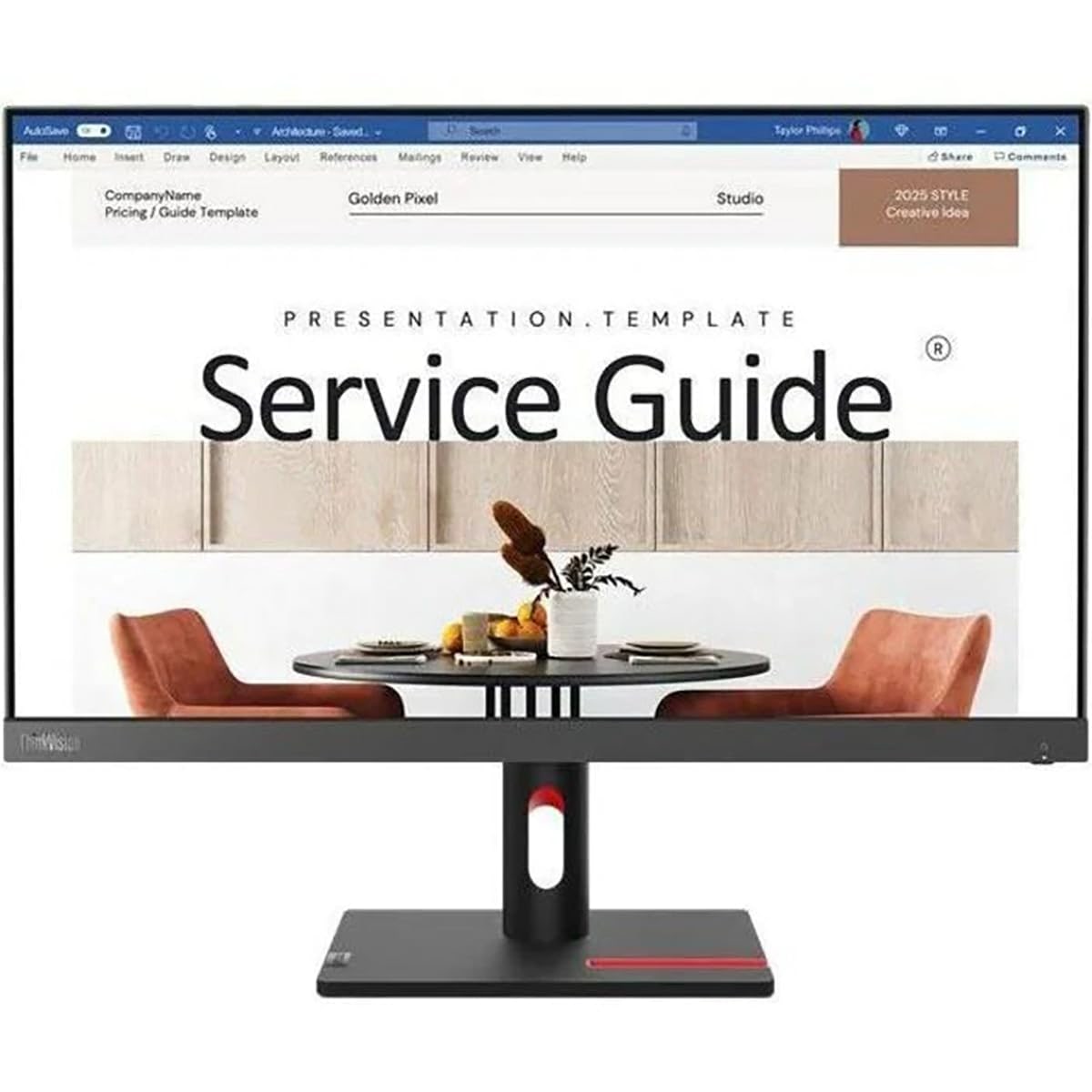 Lenovo S24i-30 23.8" Monitor IPS AG Resolution 1920 x 1080 Refresh Rate 100Hz brightness 250 cd/m2 3-side NearEdgeless In-Plane (63DEKAR3WW) product image
