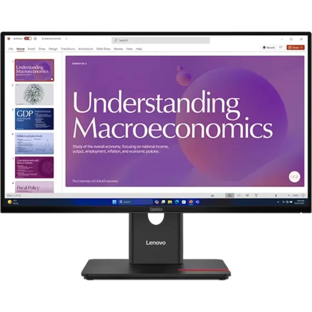 Lenovo T24D-40 23.8" AG IPS FHD Resolution 1920 x 1080 Lift Max 155mm Swivel Angle +45° / -45° Pivot -90° / 90° Integrated (64B9GAR1MY) product image