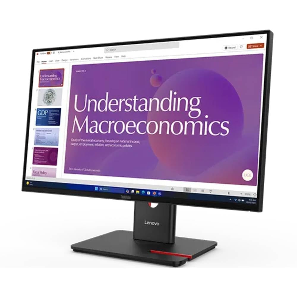 Lenovo T24D-40 23.8" AG IPS FHD Resolution 1920 x 1080 Lift Max 155mm Swivel Angle +45° / -45° Pivot -90° / 90° Integrated (64B9GAR1MY) product image