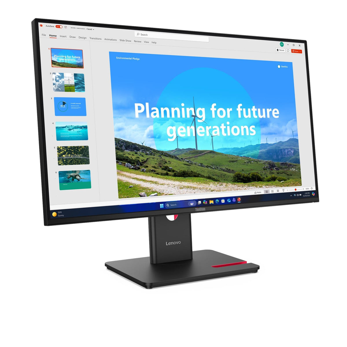 Lenovo T27D-40 27" Aspect Ratio : 16:9 Resolution 1920 x 1080 Lift Max 155mm Swivel Angle +45° / -45° Pivot -90° / 90° Tilt -5° (64D0GAR1MY) product image