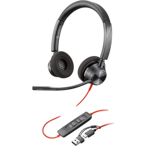 HP Poly Blackwire 3320 Stereo Microsoft Teams Certified USB-C Headset +USB-C/A Adapter (8X220AA)