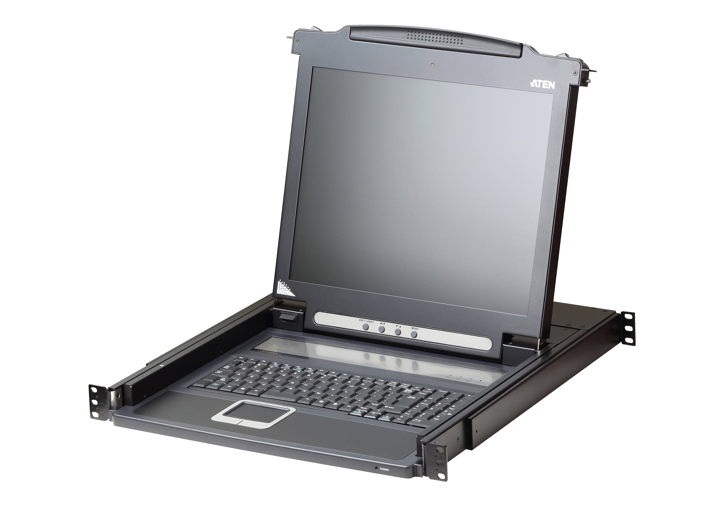 Aten Single Rail LCD Console (PS/2-USB, VGA)- CL1000M (1 Year Manufacture Local Warranty In Singapore)