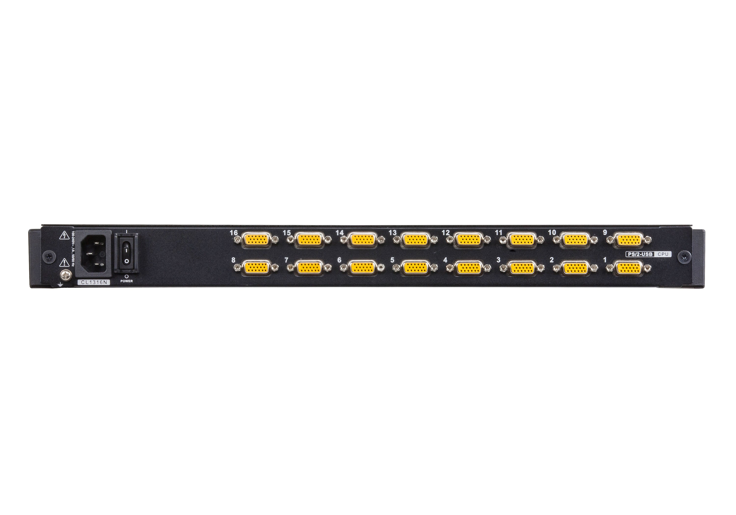 Aten 16-Port PS/2-USB VGA Single Rail LCD KVM Switch- CL1316N (1 Year Manufacture Local Warranty In Singapore)