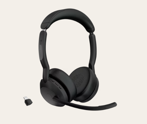 JABRA Evolve2 55 Stereo Wireless Headset With USB-A /USB-C  (2 Years Manufacture Local Warranty In Singapore)