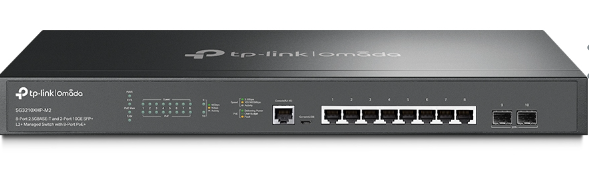 TP-LINK Omada 8-Port 2.5GBASE-T and 2-Port 10GE SFP+ L2+ Managed Switch with 8-Port PoE+ (TL-SG3210XHP-M2) (3 Years Manufacture Local Warranty In Singapore)