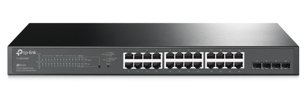 TP-LINK JetStream 28-Port Gigabit Smart Switch with 24-Port PoE+ (TL-S TP-LINK JetStream 28-Port Gigabit Smart Switch with 24-Port PoE+ (TL-S