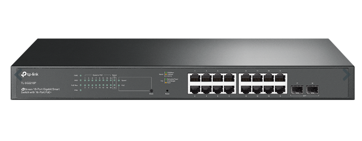 TP-LINK JetStream 18-Port Gigabit Smart Switch with 16-Port PoE+ (TL-SG2218P) (3 Years Manufacture Local Warranty In Singapore)