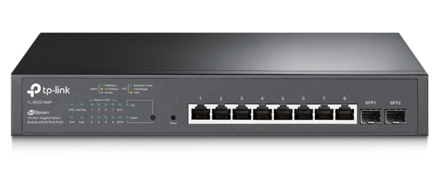 TP-LINK JetStream 10-Port Gigabit Smart Switch with 8-Port PoE+ (TL-SG2210MP) (3 Years Manufacture Local Warranty In Singapore)