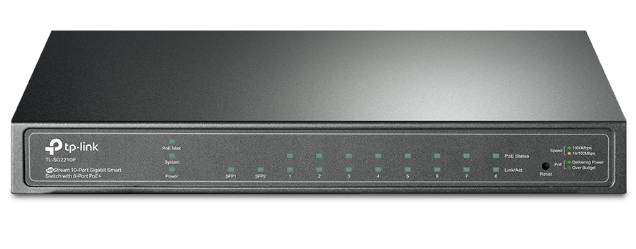 TP-LINK JetStream 10-Port Gigabit Smart Switch with 8-Port PoE+ (TL-SG2210P) (3 Years Manufacture Local Warranty In Singapore)