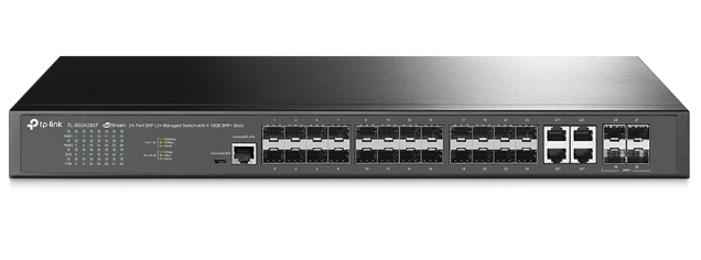 TP-LINK JetStream 24-Port SFP L2+ Managed Switch with 4 10GE SFP+ Slots (TL-SG3428XF) (3 Years Manufacture Local Warranty In Singapore)