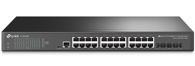 TP-LINK JetStream 24-Port Gigabit L2+ Managed Switch with 4 10GE SFP+ Slots (TL-SG3428X)  (3 Years Manufacture Local Warranty In Singapore)