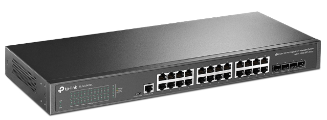 TP-LINK JetStream 24-Port Gigabit L2+ Managed Switch with 4 10GE SFP+ Slots (TL-SG3428X)  (3 Years Manufacture Local Warranty In Singapore)