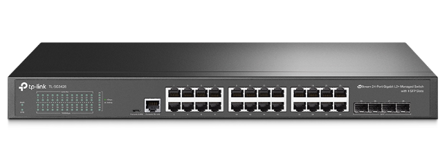 TP-LINK JetStream 24-Port Gigabit L2+ Managed Switch with 4 SFP Slots (TL-SG3428)  (3 Years Manufacture Local Warranty In Singapore)