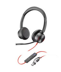 HP Poly Blackwire 8225 Stereo USB-C Headset + USB-C/A Adapter (2 Years Manufacture Local Warranty In Singapore)