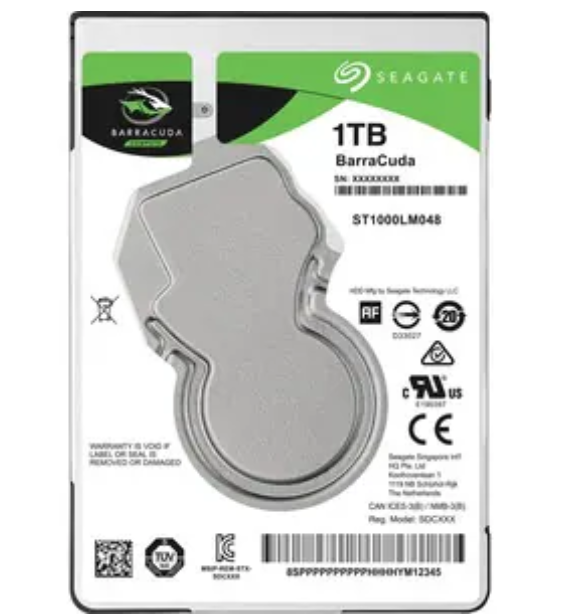 Seagate BARRACUDA 1TB Notebook HDD 2.5"5400RPM SATA 128MB - ST1000LM048 (2 Years Manufacture Local Warranty In Singapore) -Promo Price While Stock Last