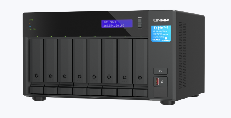 QNAP TVS-h874T-i9-64G 8-bay i9 CPU Thunderbolt 4 NAS (3 Years Manufacture Local Warranty In Singapore)