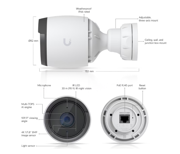 Ubiquiti UniFi Video Camera G6-Bullet-W (1 Year Distributor Local Warranty In Singapore)-Promo Price While Stock Last