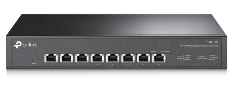 TP-LINK Omada 8-Port 10G Desktop/Rackmount Unmanaged Switch (TL-SX1008) (5 Years Manufacture Local Warranty In Singapore)