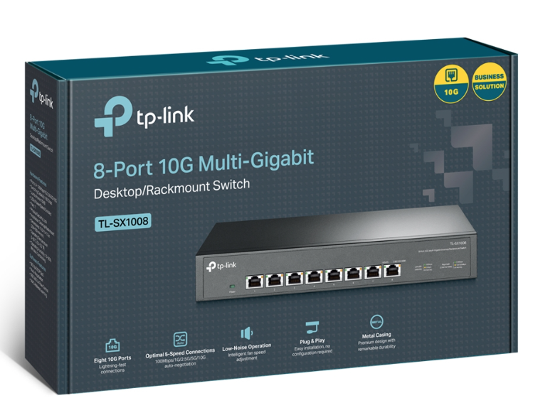 TP-LINK Omada 8-Port 10G Desktop/Rackmount Unmanaged Switch (TL-SX1008) (5 Years Manufacture Local Warranty In Singapore)