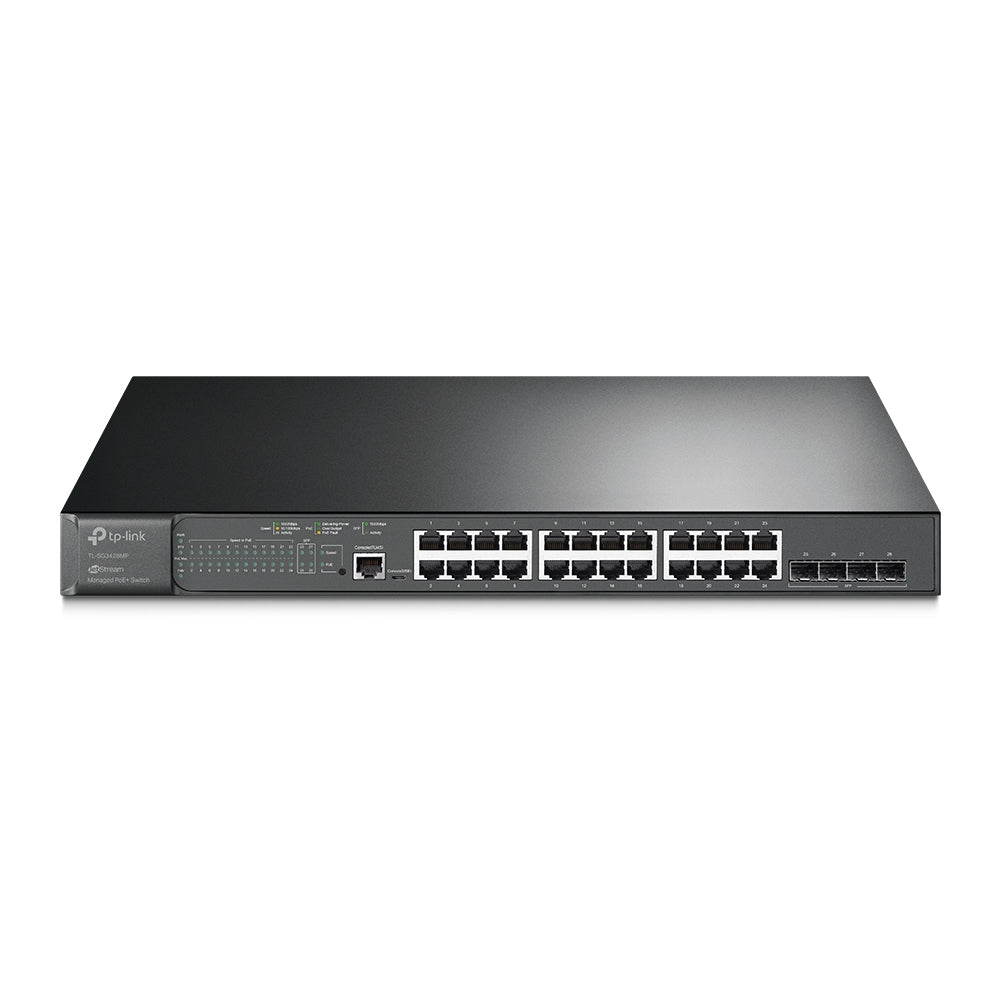 TP-LINK JetStream 28-Port Gigabit L2+ Managed Switch with 24-Port PoE+ (TL-SG3428MP)  (3 Years Manufacture Local Warranty In Singapore)