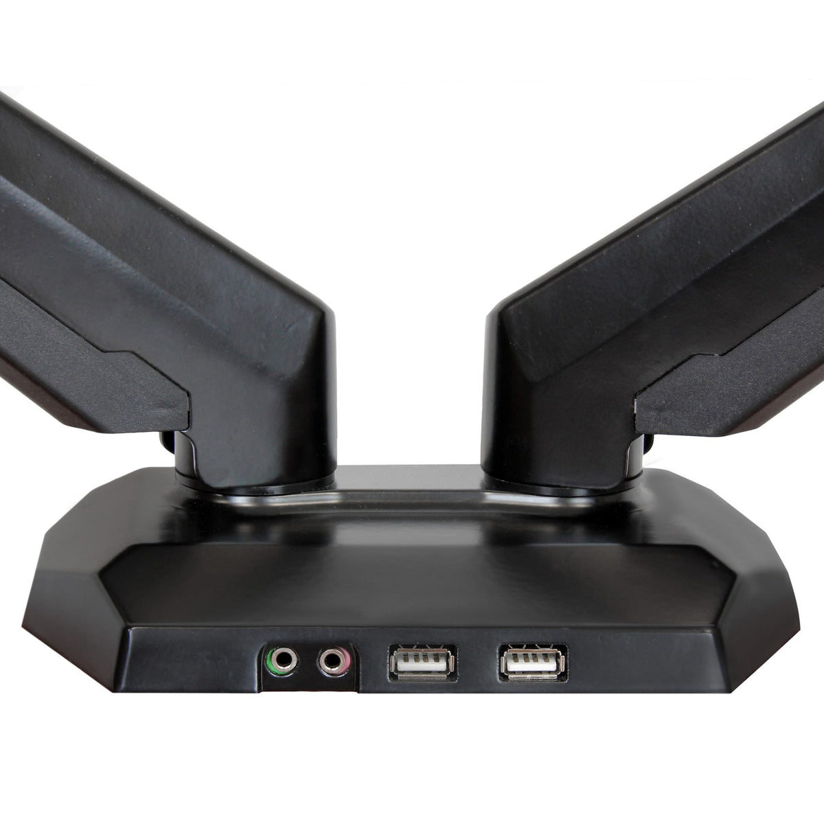 StarTech Desk Mount Dual Monitor Arm with USB & Audio (ARMSLIMDUO) product image