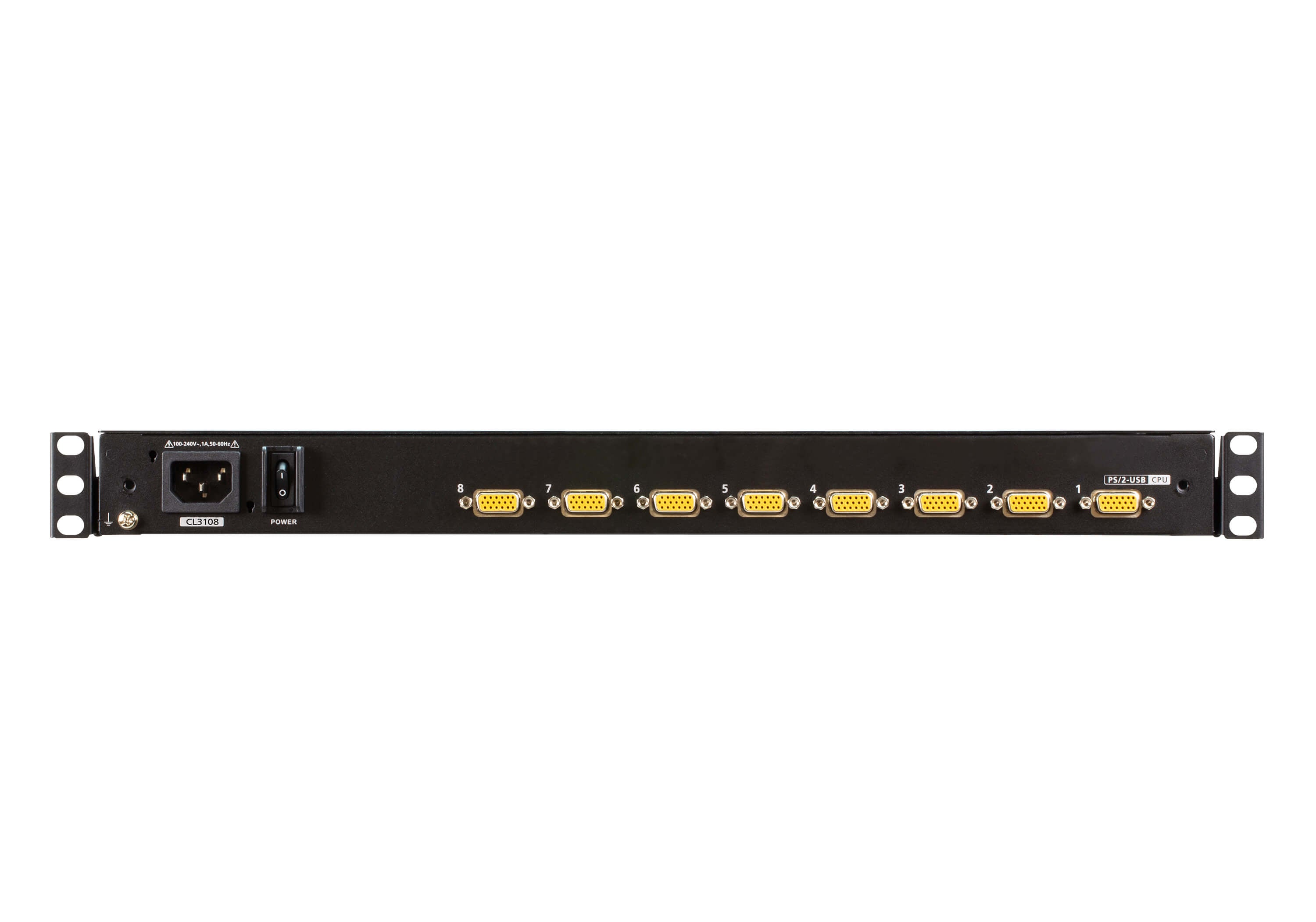 Aten 8-Port PS/2-USB VGA Single Rail WideScreen LCD KVM Switch- CL3108NX (1 Year Manufacture Local Warranty In Singapore)