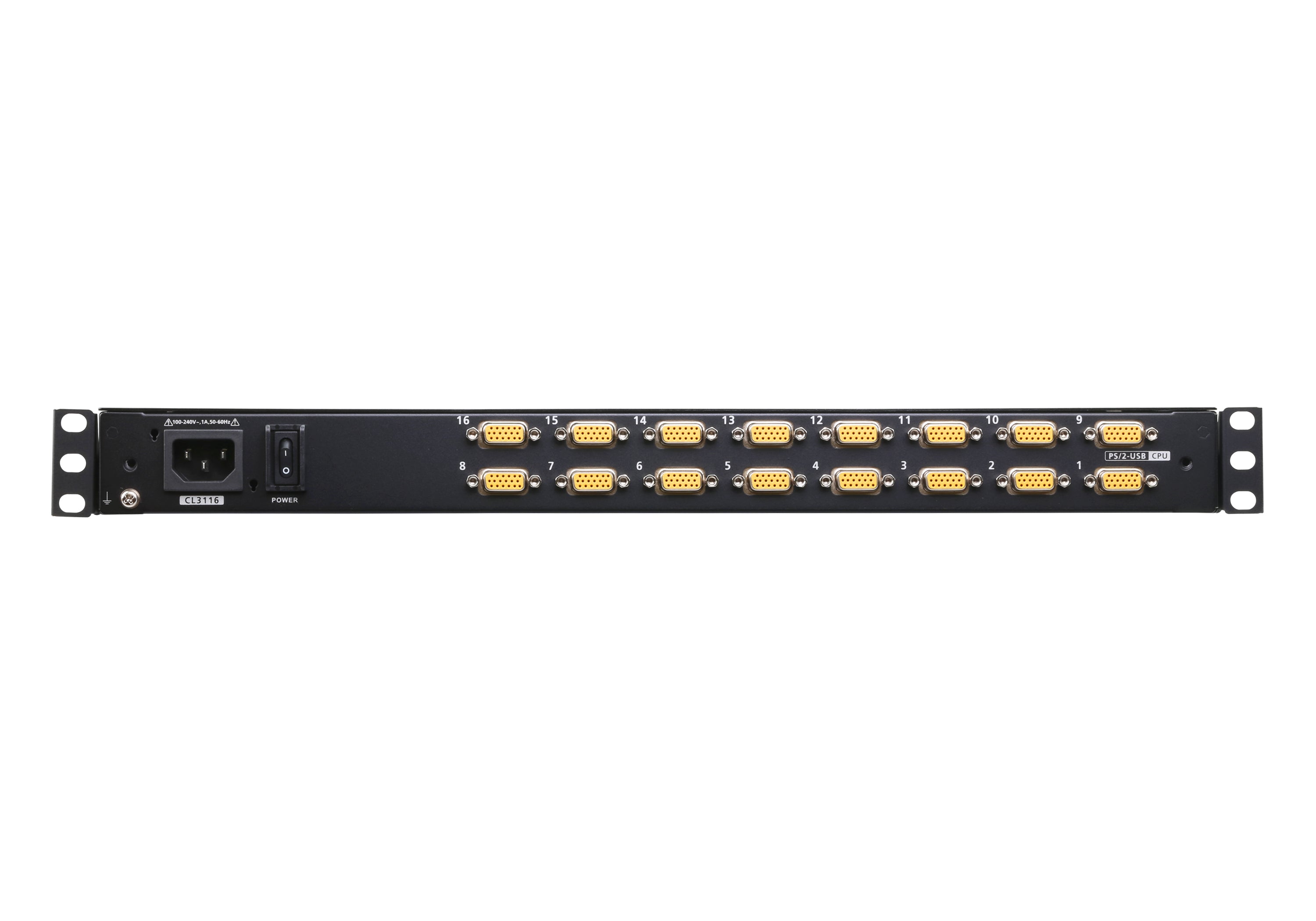 Aten 16-Port PS/2-USB VGA Single Rail WideScreen LCD KVM Switch- CL3116NX (1 Year Manufacture Local Warranty In Singapore)