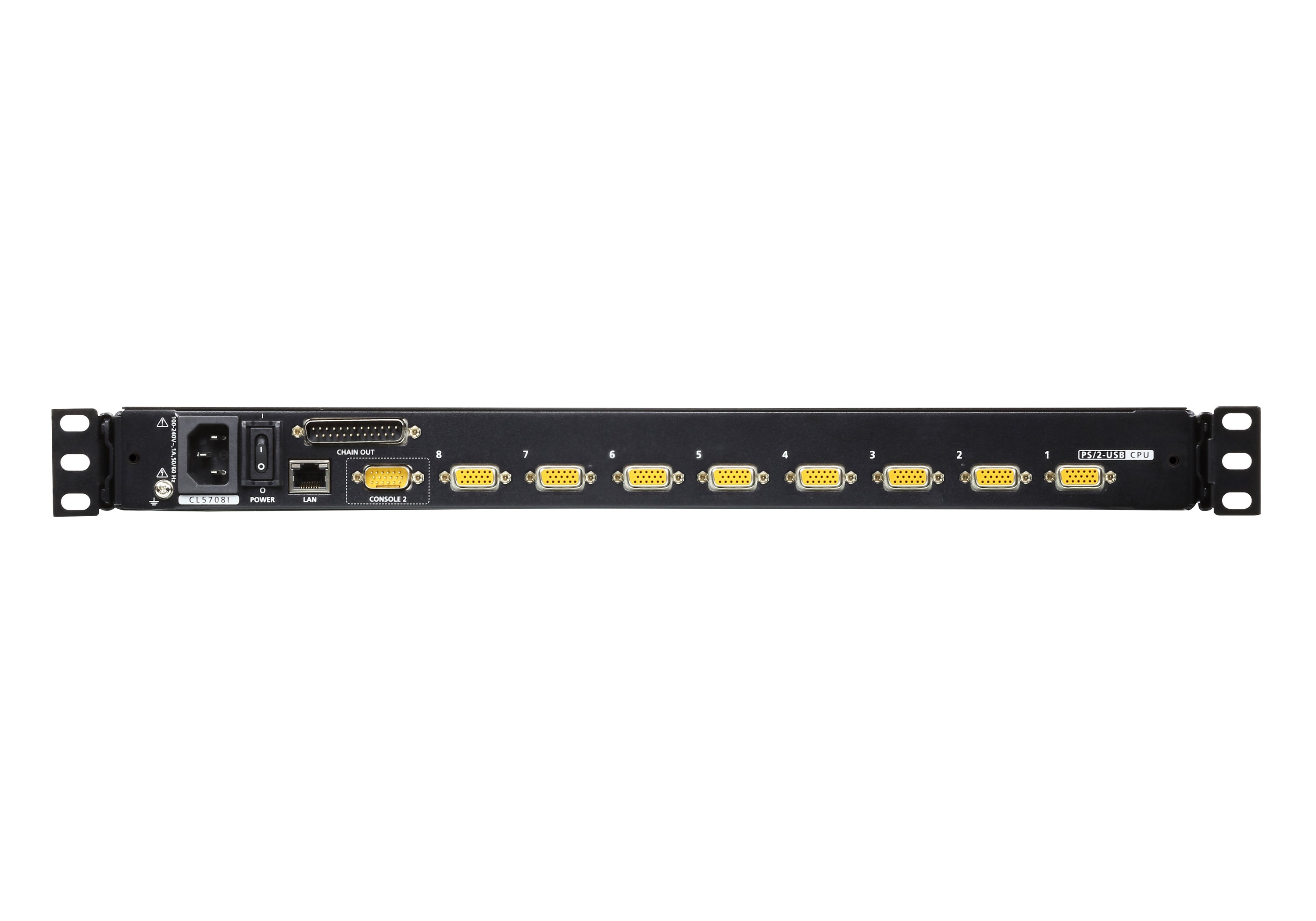 Aten 1-Local/Remote Share Access 8-Port PS/2-USB VGA Single Rail LCD KVM over IP switch- CL5708IM (1 Year Manufacture Local Warranty In Singapore)