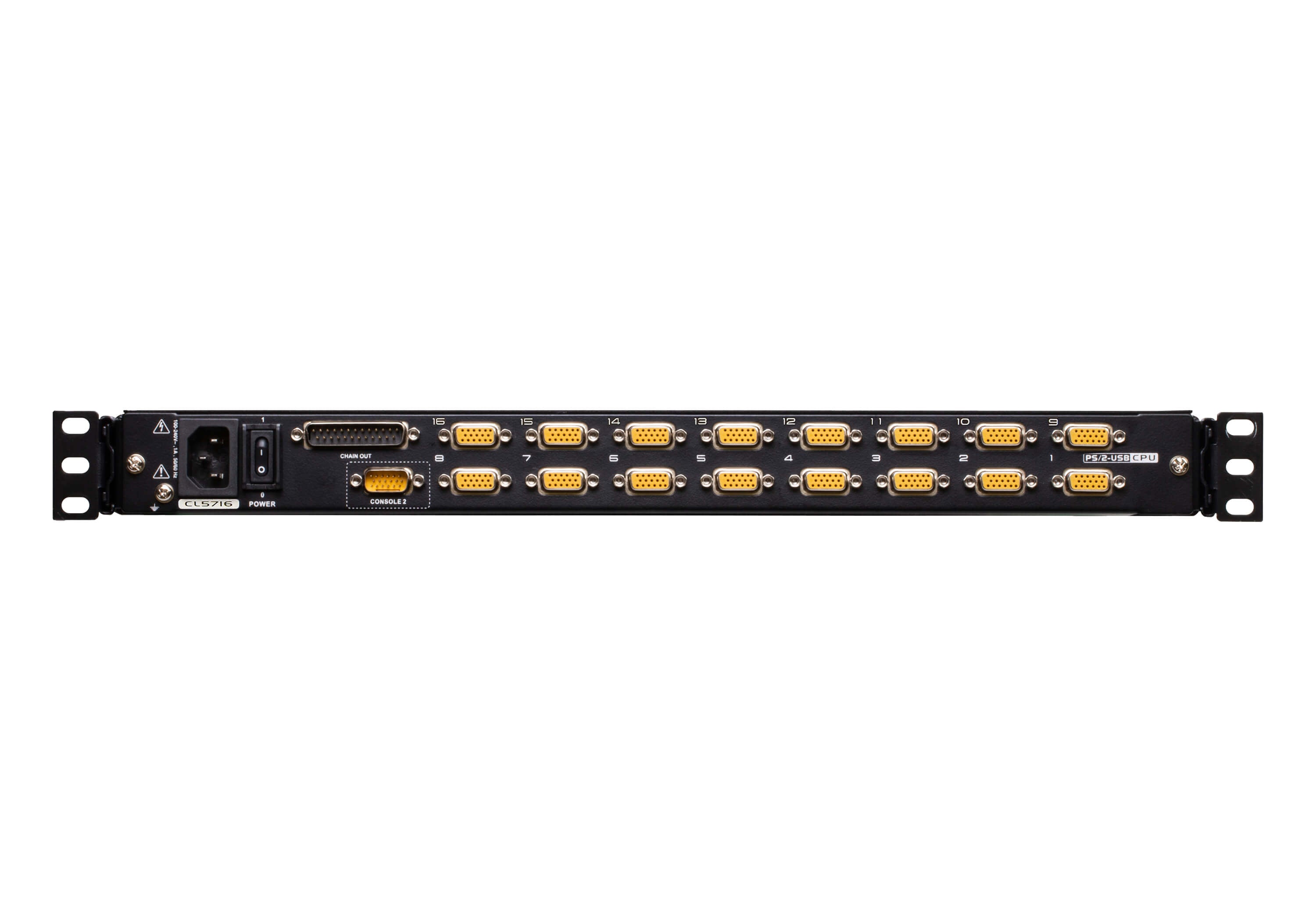 Aten 16-Port PS/2-USB VGA Single Rail LCD KVM Switch- CL5716N (1 Year Manufacture Local Warranty In Singapore)