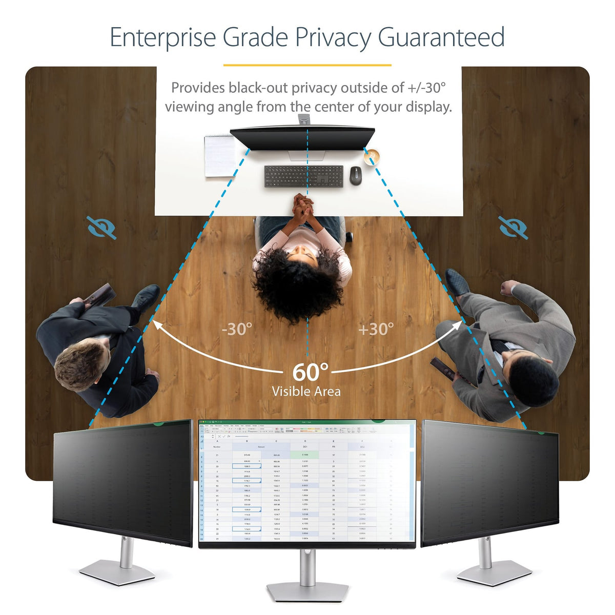 StarTech Monitor Privacy Screen for 24 inch PC Display (PRIVSCNMON24) product image
