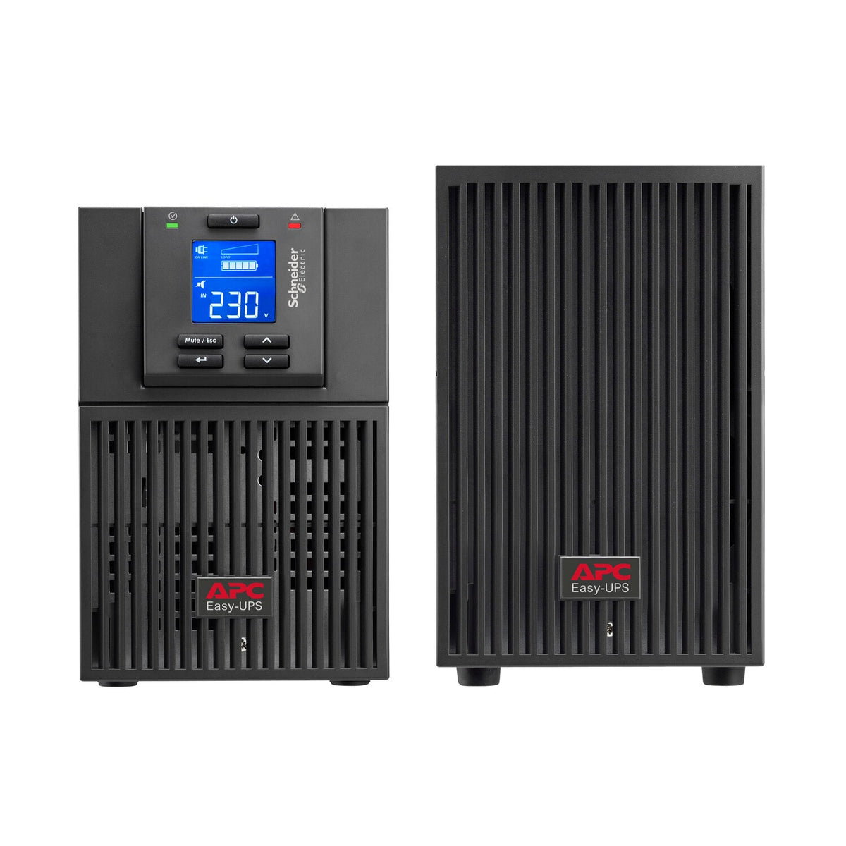 APC Easy UPS On-Line, 1000VA/900W, Tower, 230V, 3x IEC C13 outlets, Intelligent Card Slot, LCD, Extended runtime (SRV1KIL-E) product image